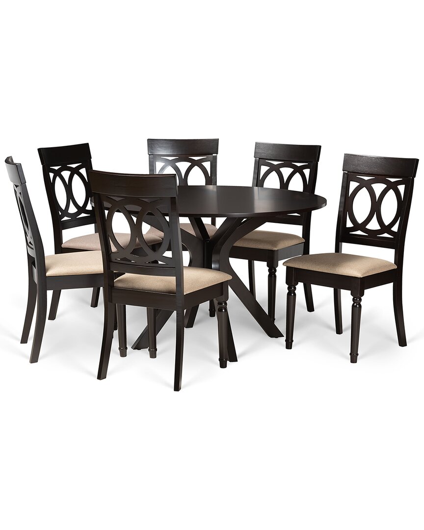 Baxton Studio Jessie 7pc Dining Set In Sand