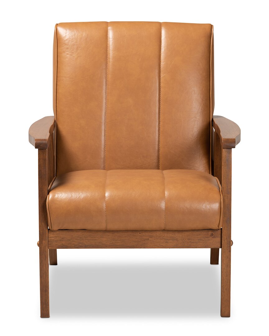 Baxton Studio Nikko Lounge Chair In Tan