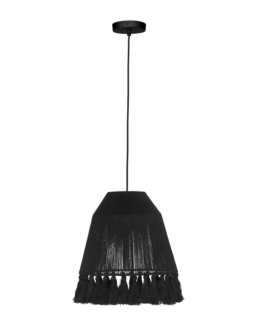Tov Furniture Bokaro Black Jute Pendant Lamp