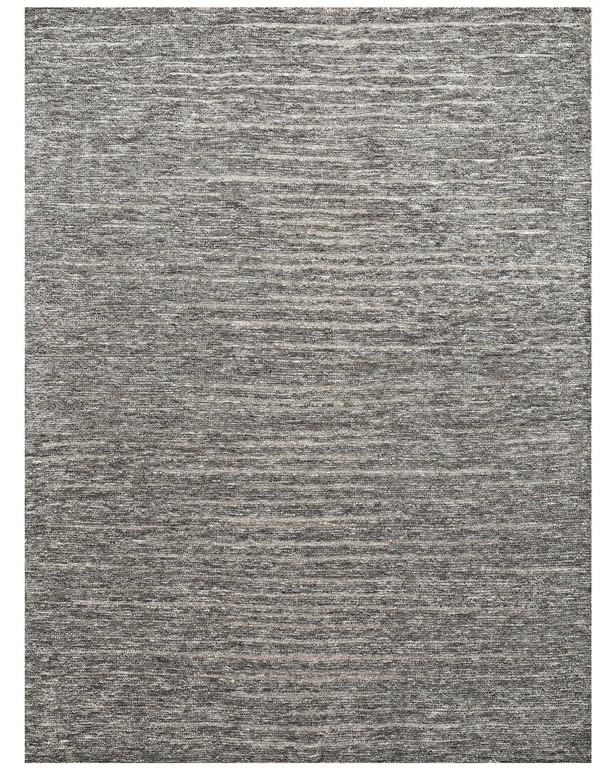 Exquisite Rugs Eaton Hand-knotted New Zealand Wool & Bamboo Silk Ivory Area Rug In Gray