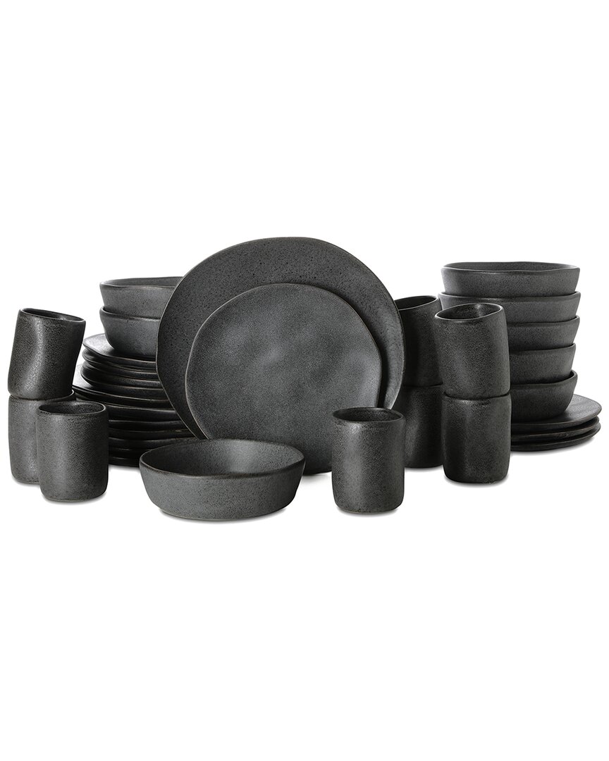 Stone By Mercer Project Stone Lain By Mercer Project Hekonda 32pc Stoneware Debossed Dinnerware Set