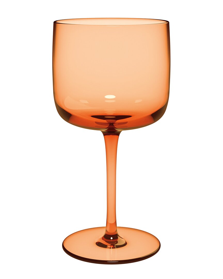 Villeroy & Boch Set Of 2 Like Wine/water Glasses In Orange
