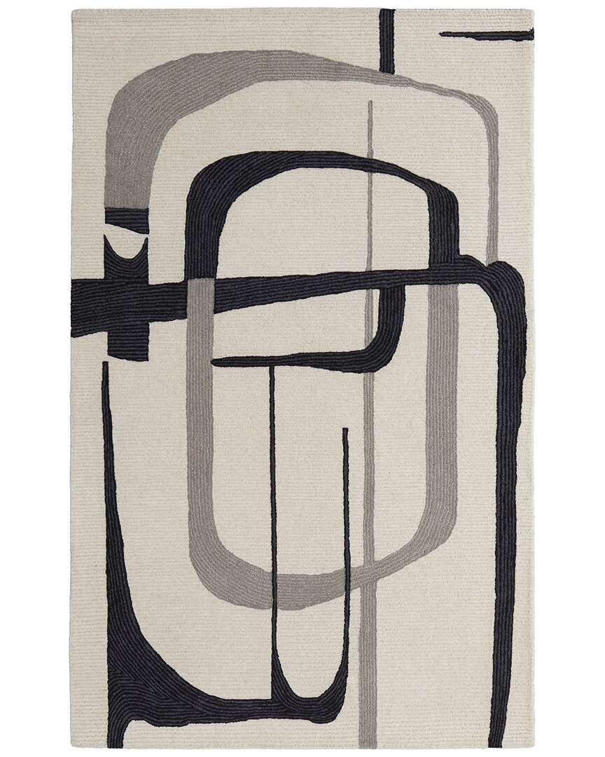 Weave & Wander Ardon Transitional Abstract Area Rug In Ivory