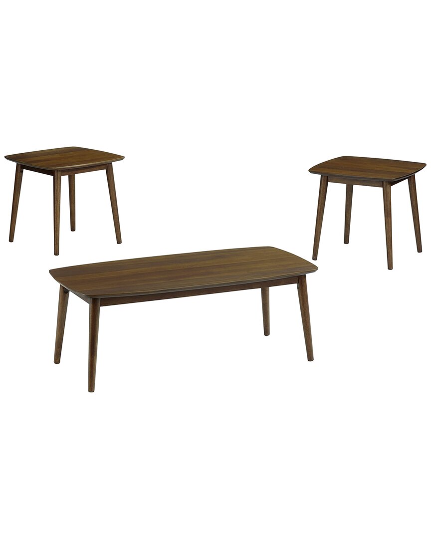 Progressive Furniture 3 Pack (cocktail & 2 End Tables) In Brown
