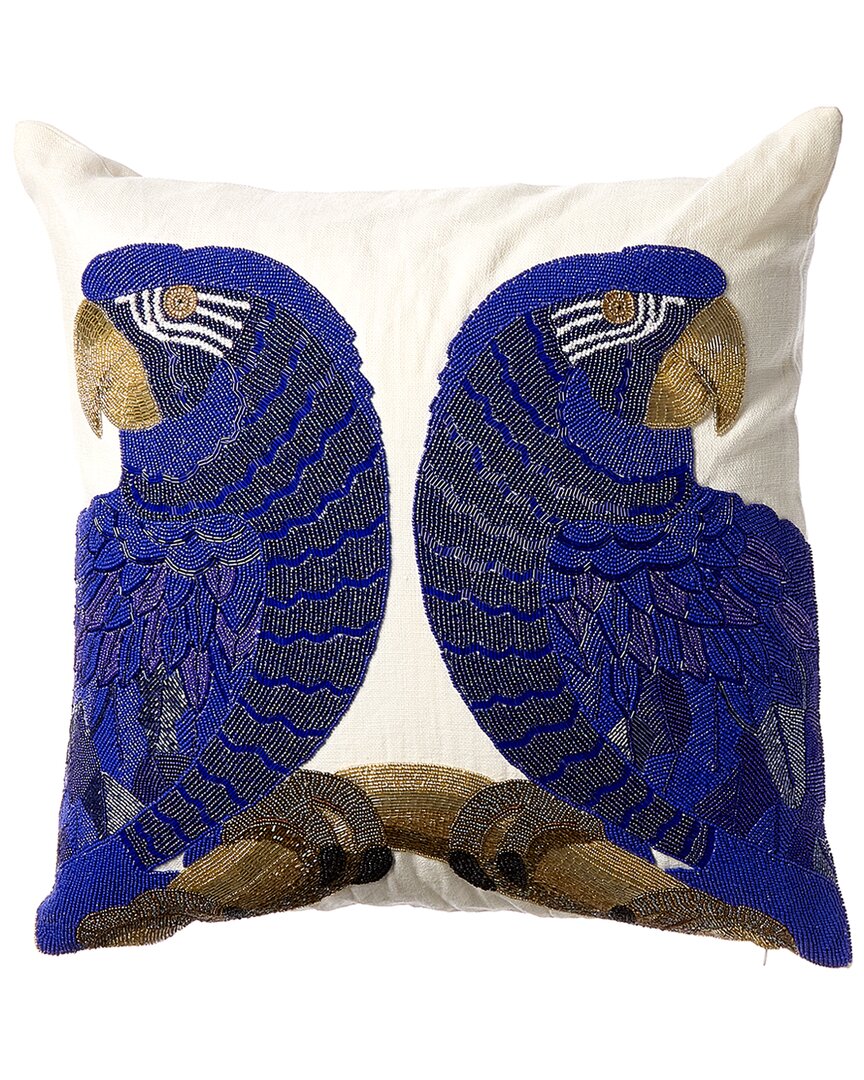 Jonathan Adler Animalia Beaded Pillow Kit - Macaw In Blue