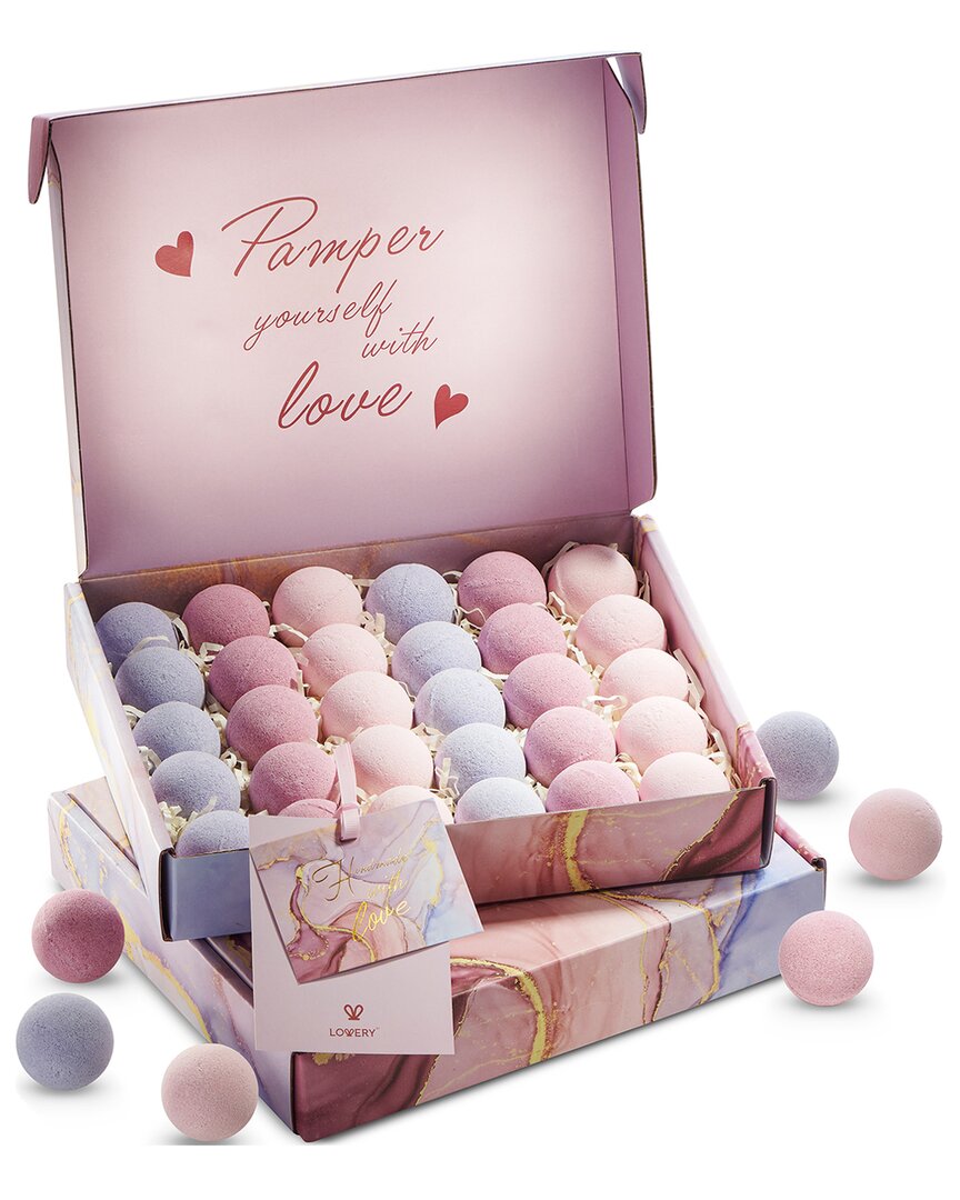 Shop Lovery 30pc Bath Bombs Gift Set In White