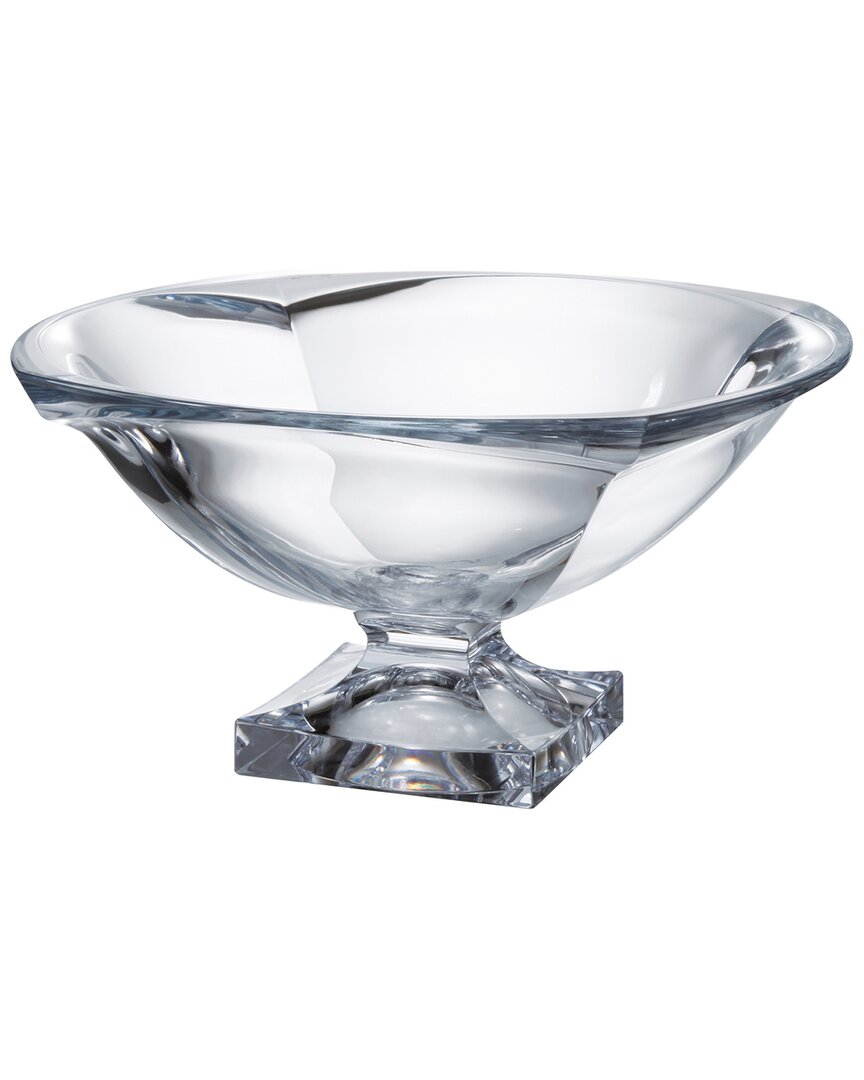 Barski Crystal Centerpiece Footed Bowl In Transparent