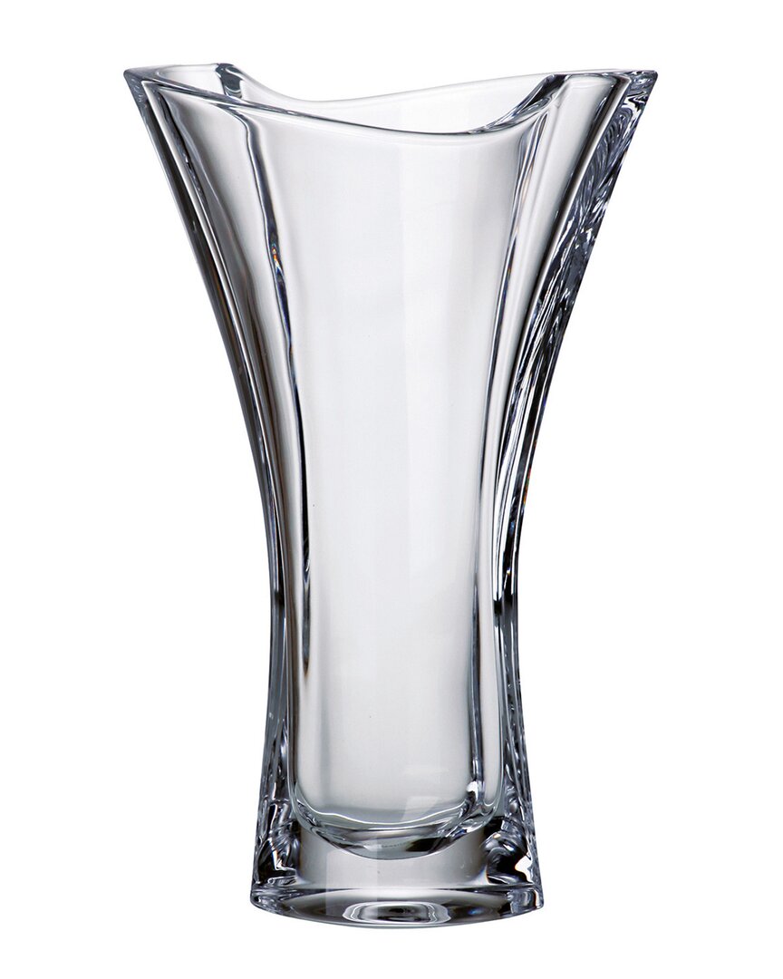 Barski Crystalline 10in Vase In Gray
