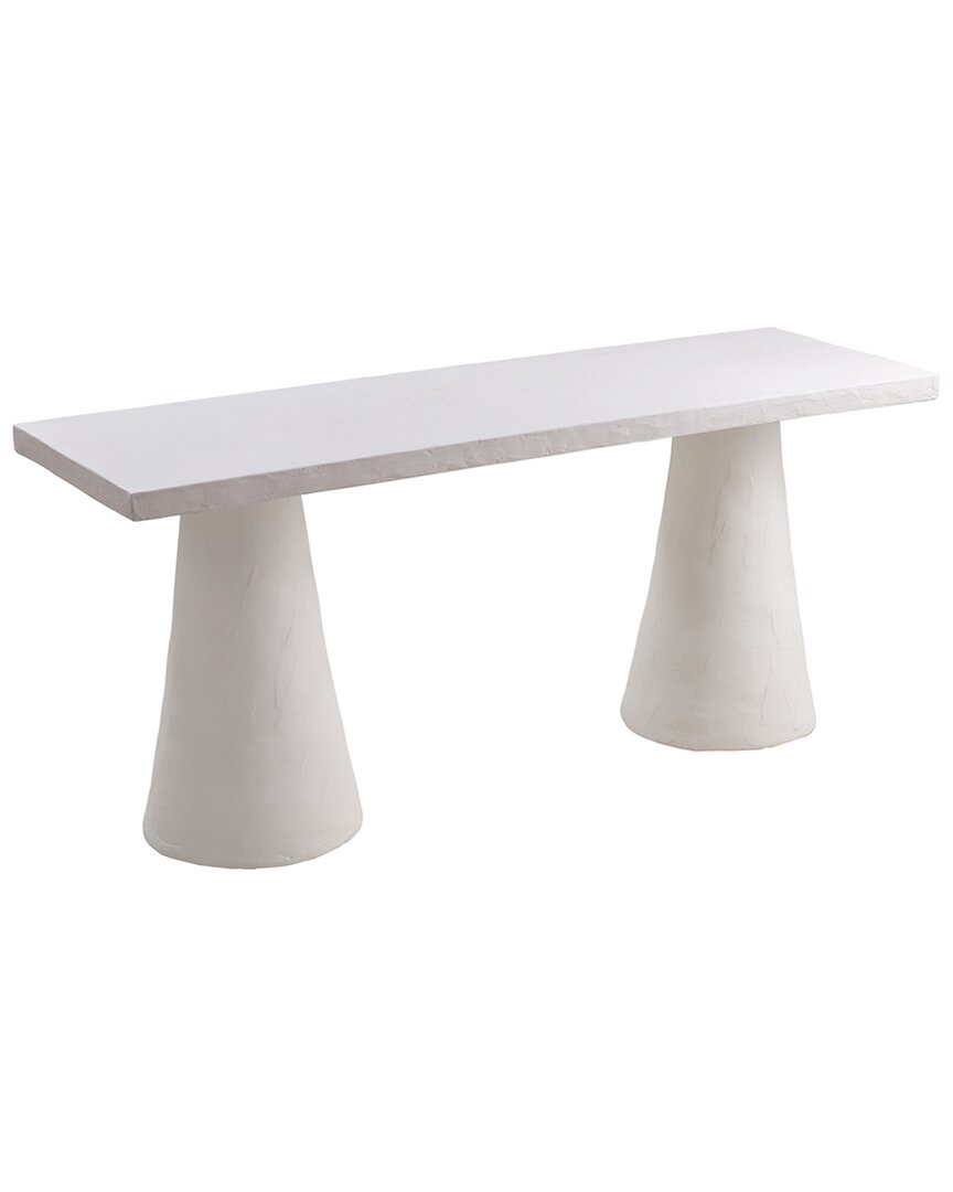 Tov Furniture Dayana Concrete Desk In White