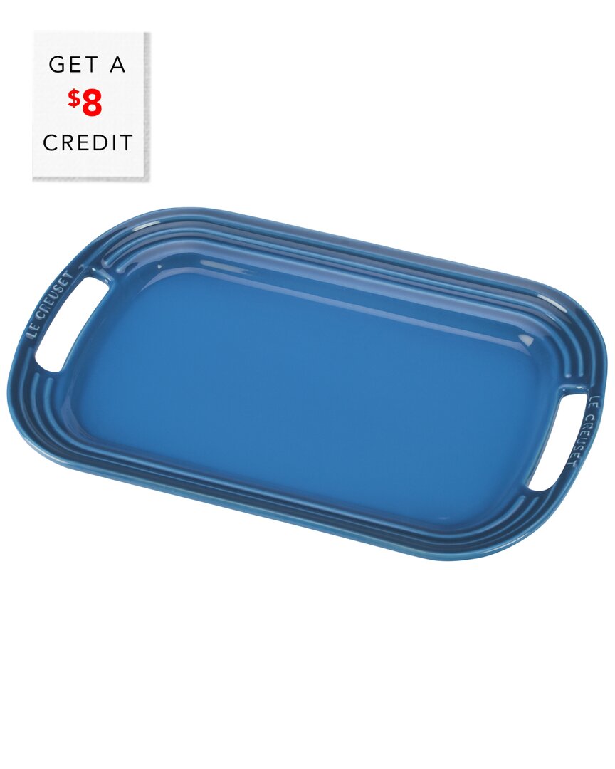 Le Creuset 16.25in Serving Platter With $8 Credit In Blue