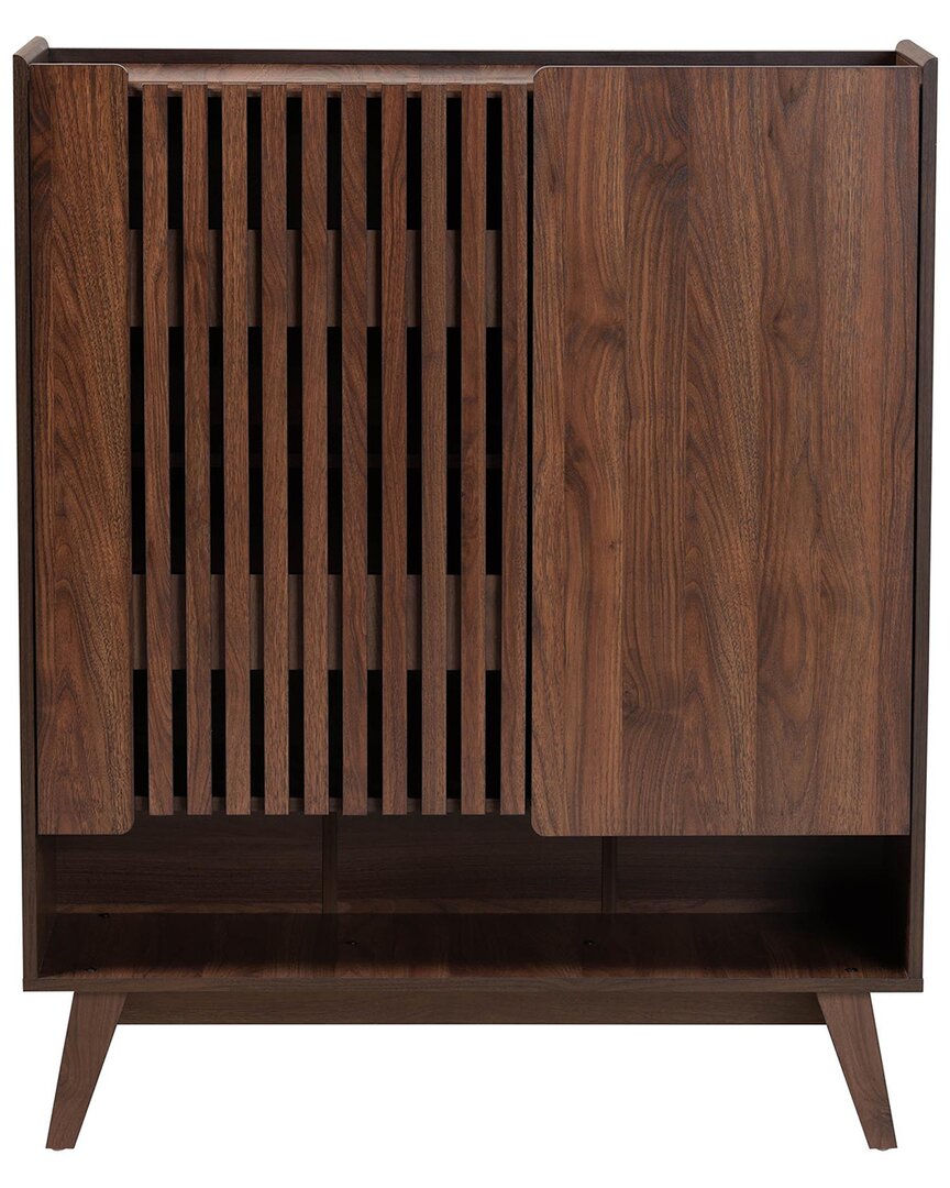 Baxton Studio Paricia Mid-century Modern Shoe Cabinet
