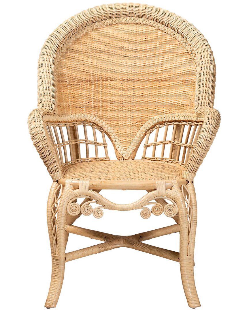Baxton Studio Ratu Modern Bohemian Rattan Accent Chair