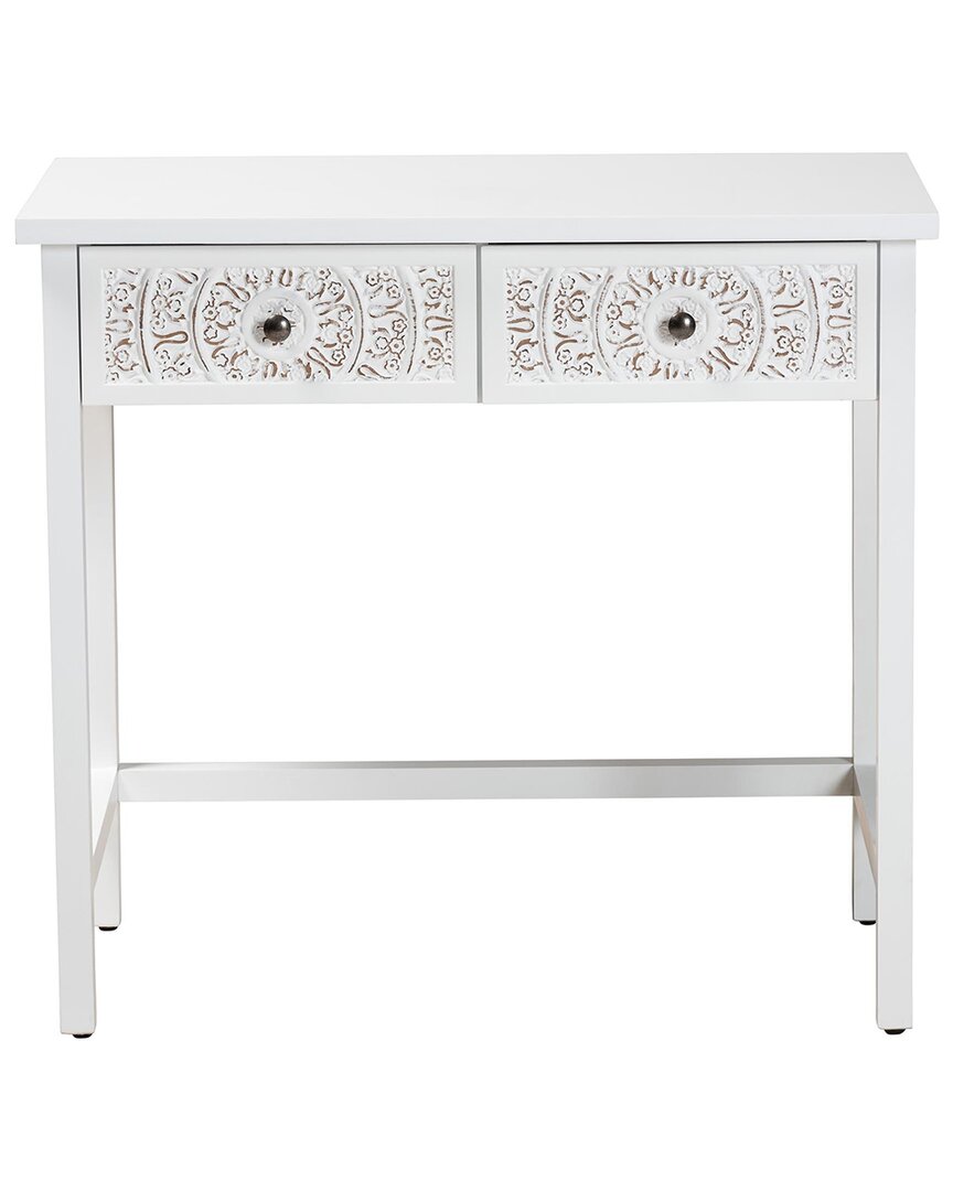 Baxton Studio Yelena Classic & Traditional 2-drawer Console Table