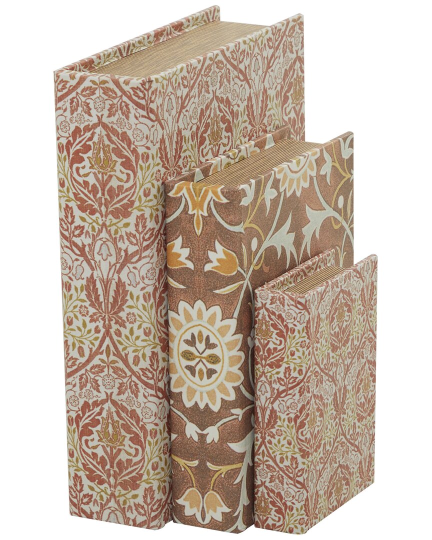 Peyton Lane Set Of 3 Traditional Rectangle Faux Leather Box