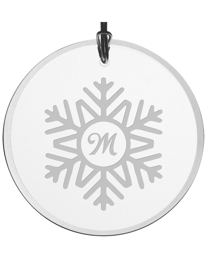 Susquehanna Glass Monogrammed Classic Snowflake Ornament, (a-z)