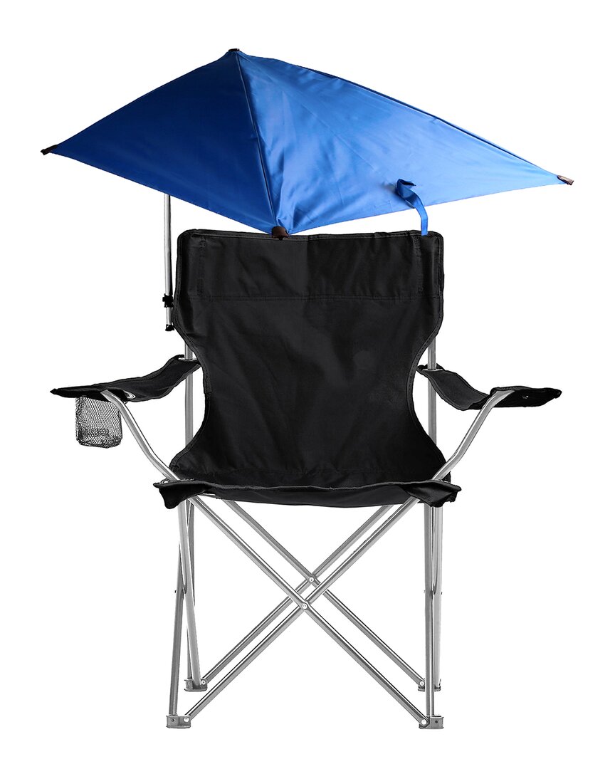 Fresh Fab Finds Foldable Black Beach Chair With Detachable Umbrella