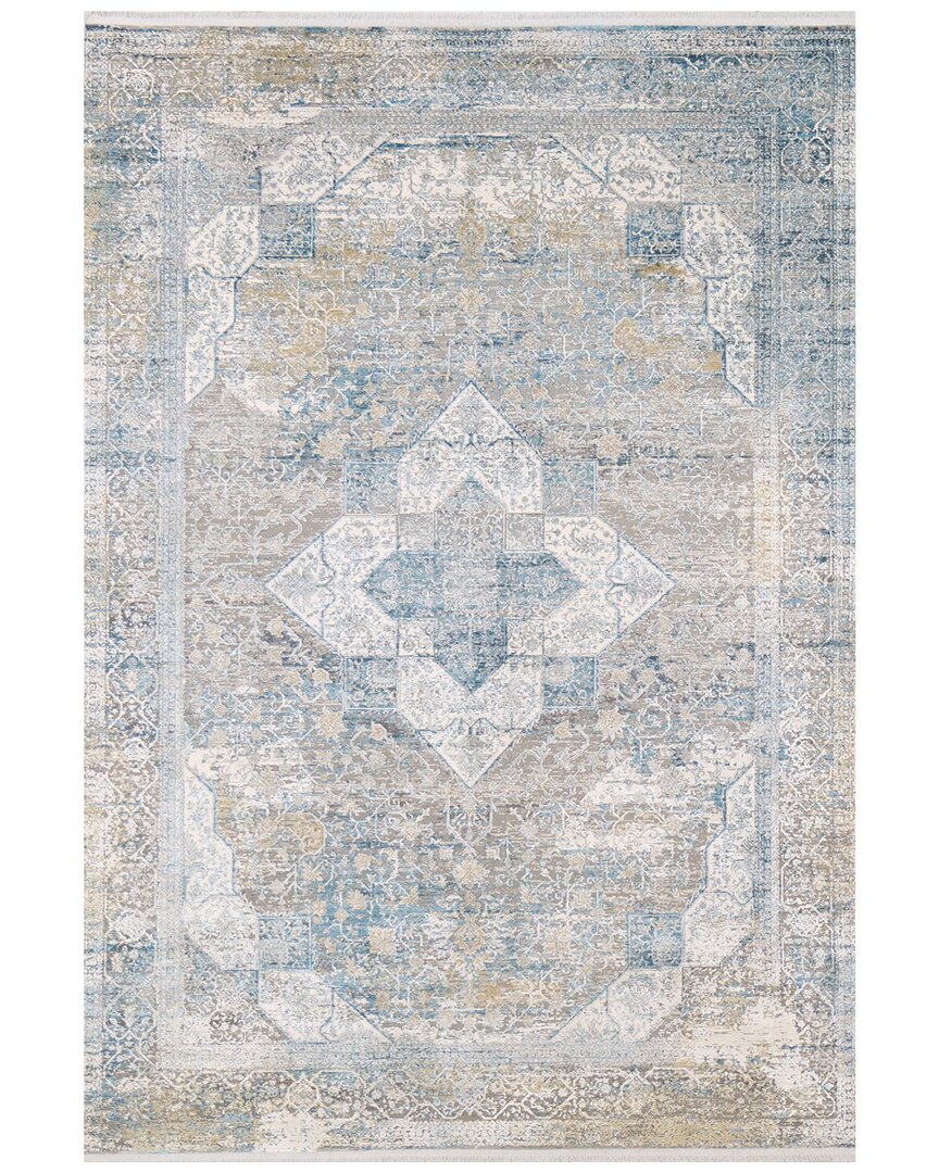 Shop Bashian Rugs Bashian Genevie Transitional Rug In Blue