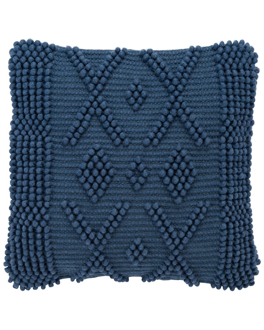 Safavieh Baird Wool-blend Pillow In Blue