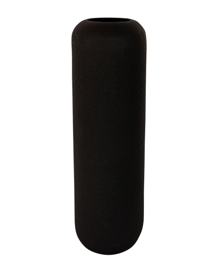 Bidkhome Large Hammered Vase Textured In Black