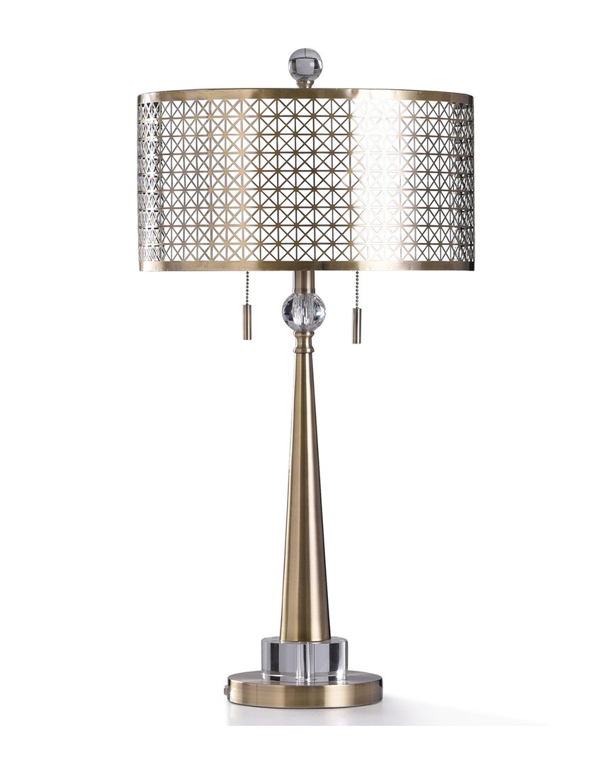 Stylecraft Baffo Table Lamp In Brass