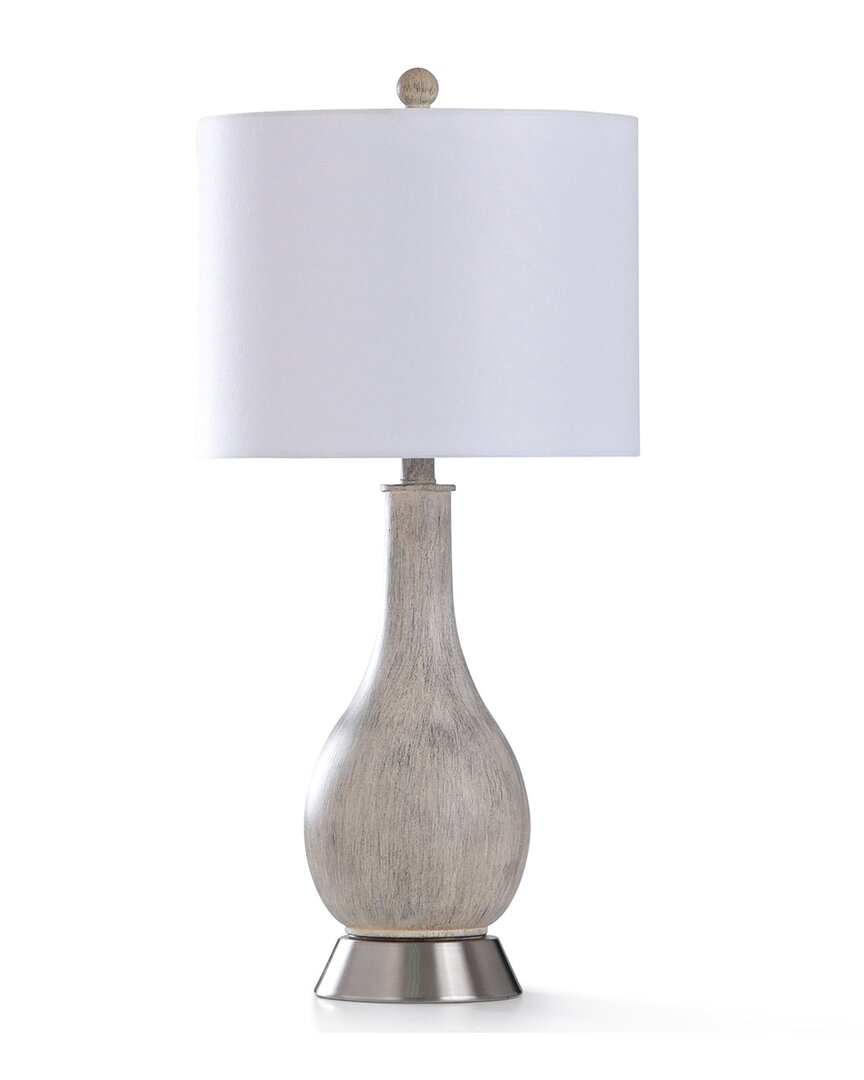 Stylecraft Steel Table Lamp In Silver