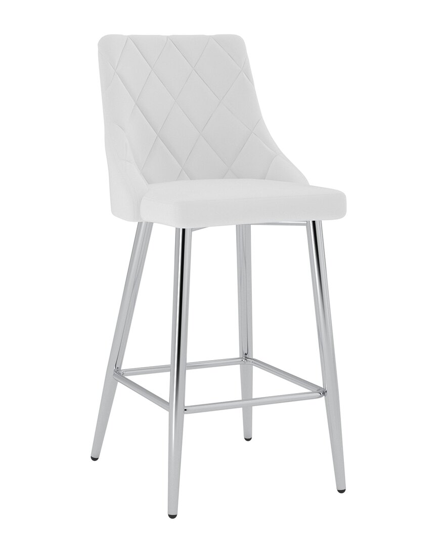 Worldwide Home Furnishings Set Of 2 Contemporary Counter Stools In White