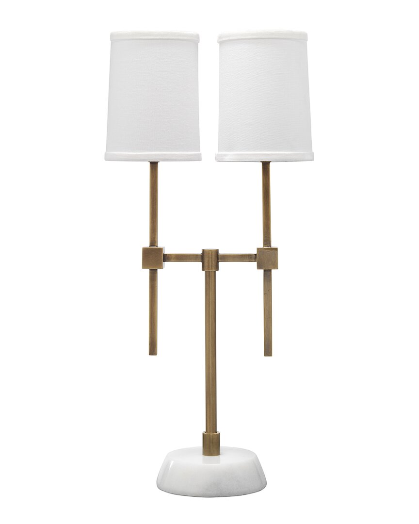 Jamie Young Minerva Twin Shade Console Lamp In Gold