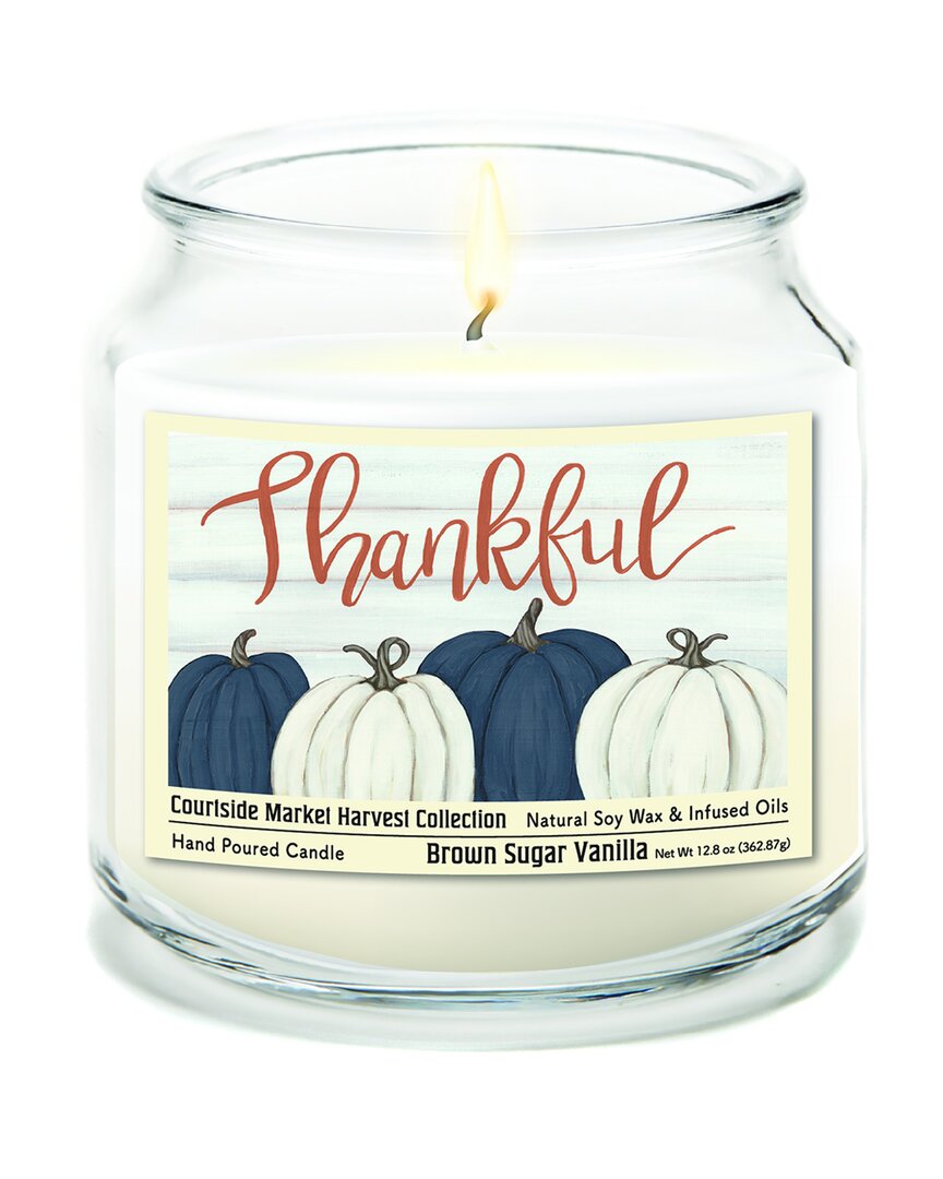 Courtside Market Harvest Collection Thankful Pumpkins Apple Cider Soy Wax Candle In Multi