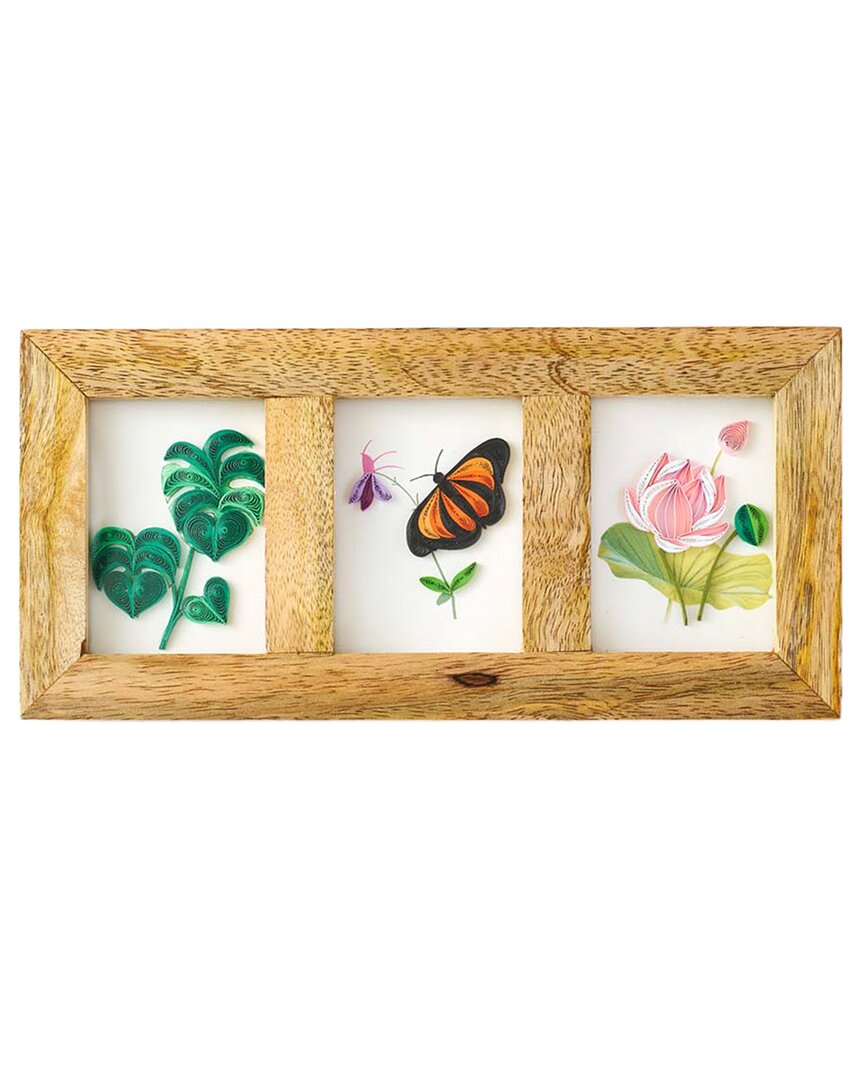 Matr Boomie Bimala Gift Enclosure Mini Triple Quilling Card Frame In Brown