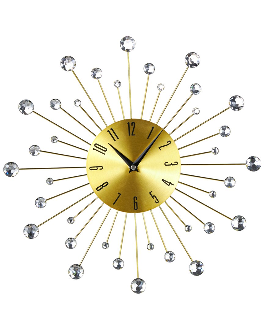 Peyton Lane Glam Metal Wall Clock In Multi