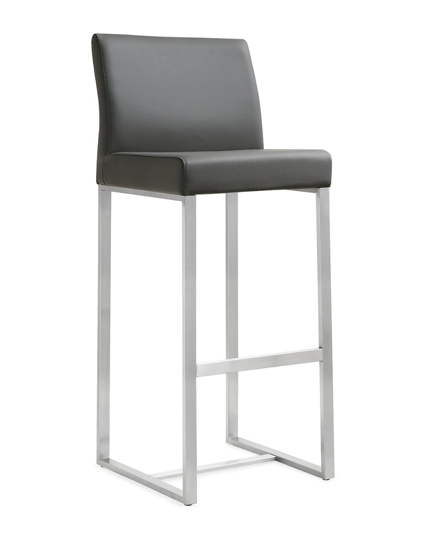 Tov Set Of 2 Denmark Grey Steel Barstools
