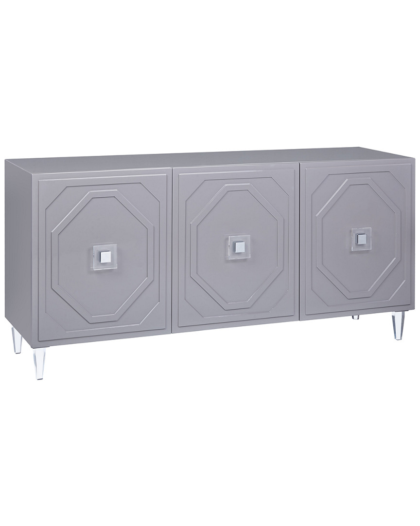 Tov Furniture Andros Grey Lacquer Buffet In Gray