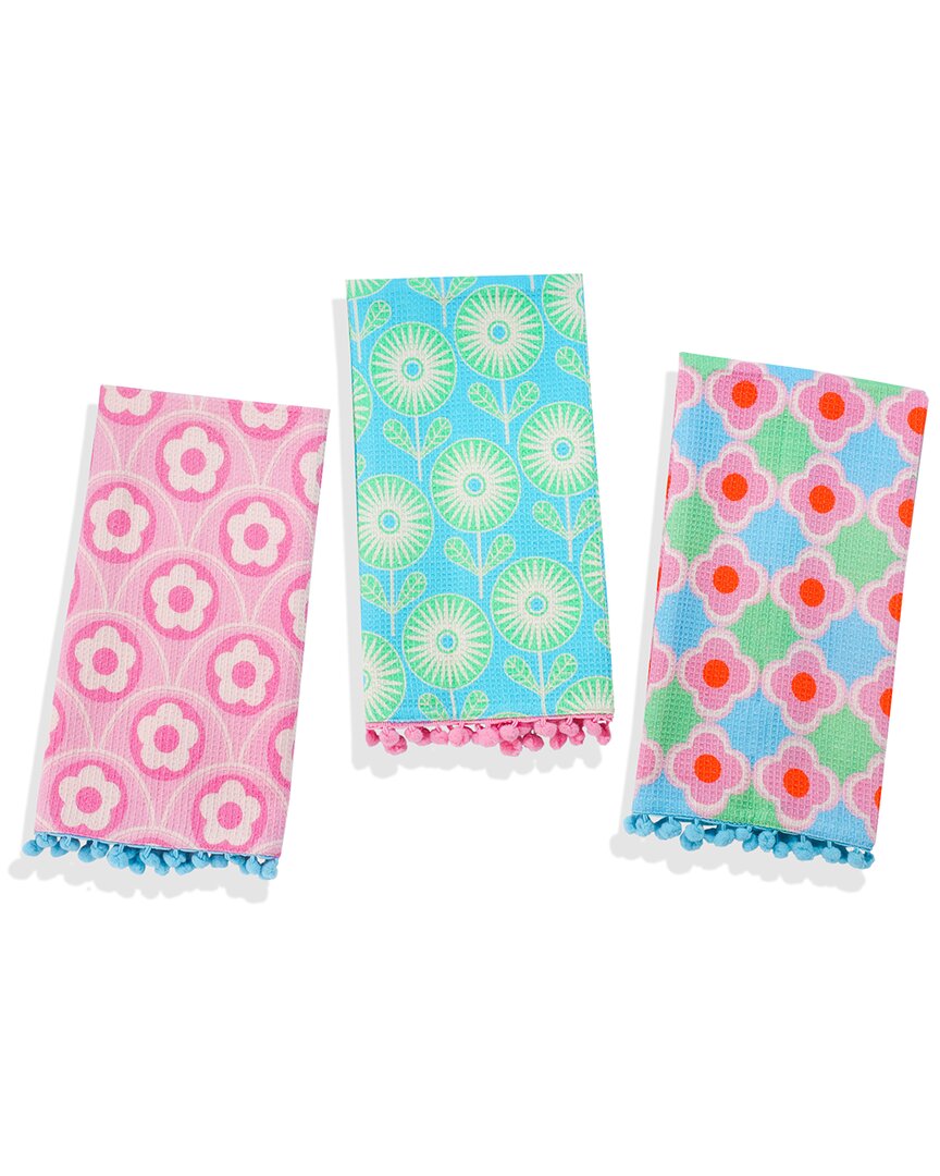 Tiramisu Retro Pop Floral Towel Set In Multi