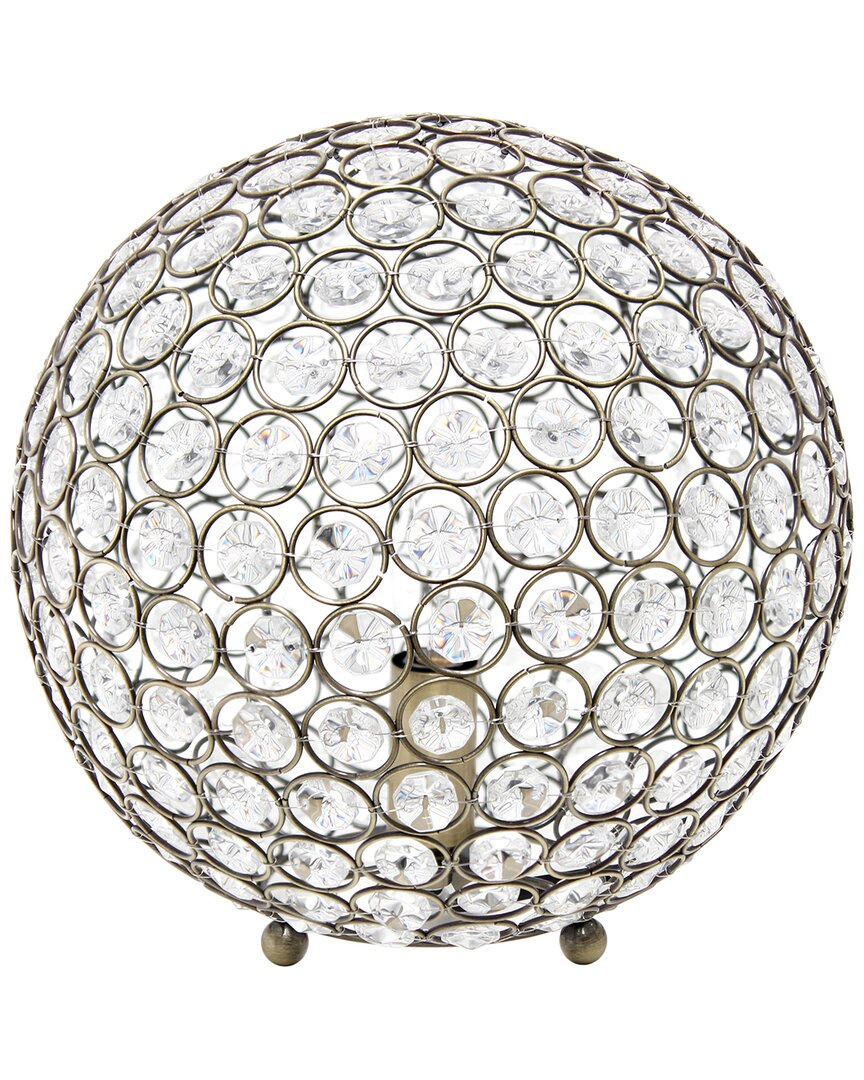 Lalia Home 10in Ellipse Medium Contemporary Glamorous Orb Table Lamp In Gold