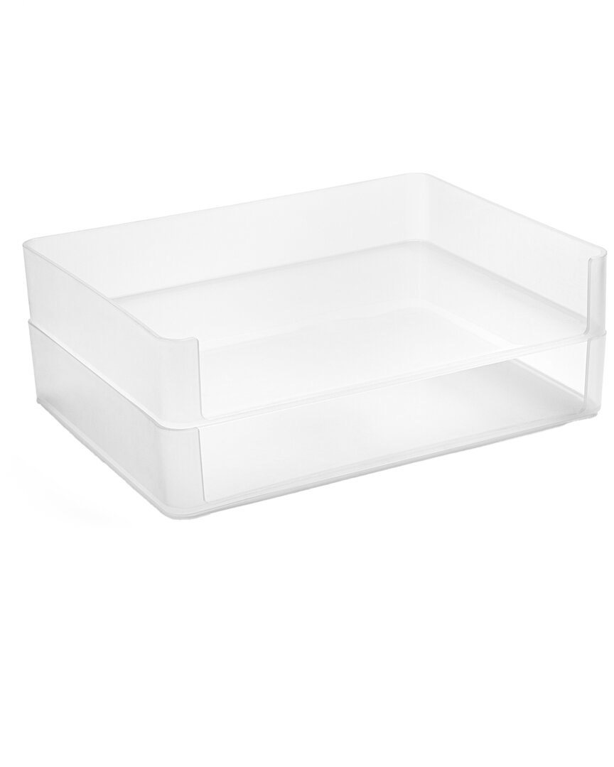 Sorbus Paper Organizing Trays 2 Pack In White