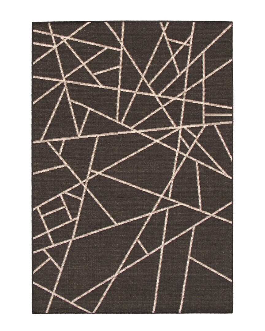 Ecarpet Sisal Abstract Rug In Black