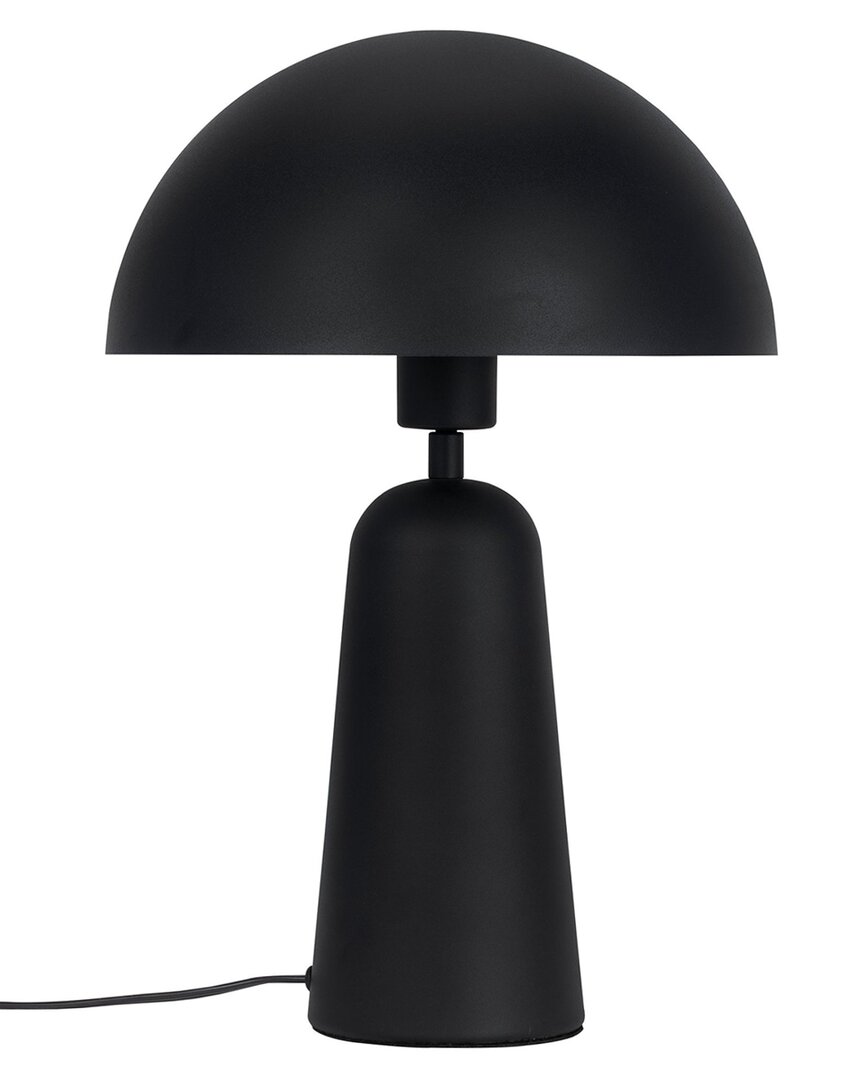 Eglo Aranzola 1 Light Table Lamp Black With White Interior Metal Shade