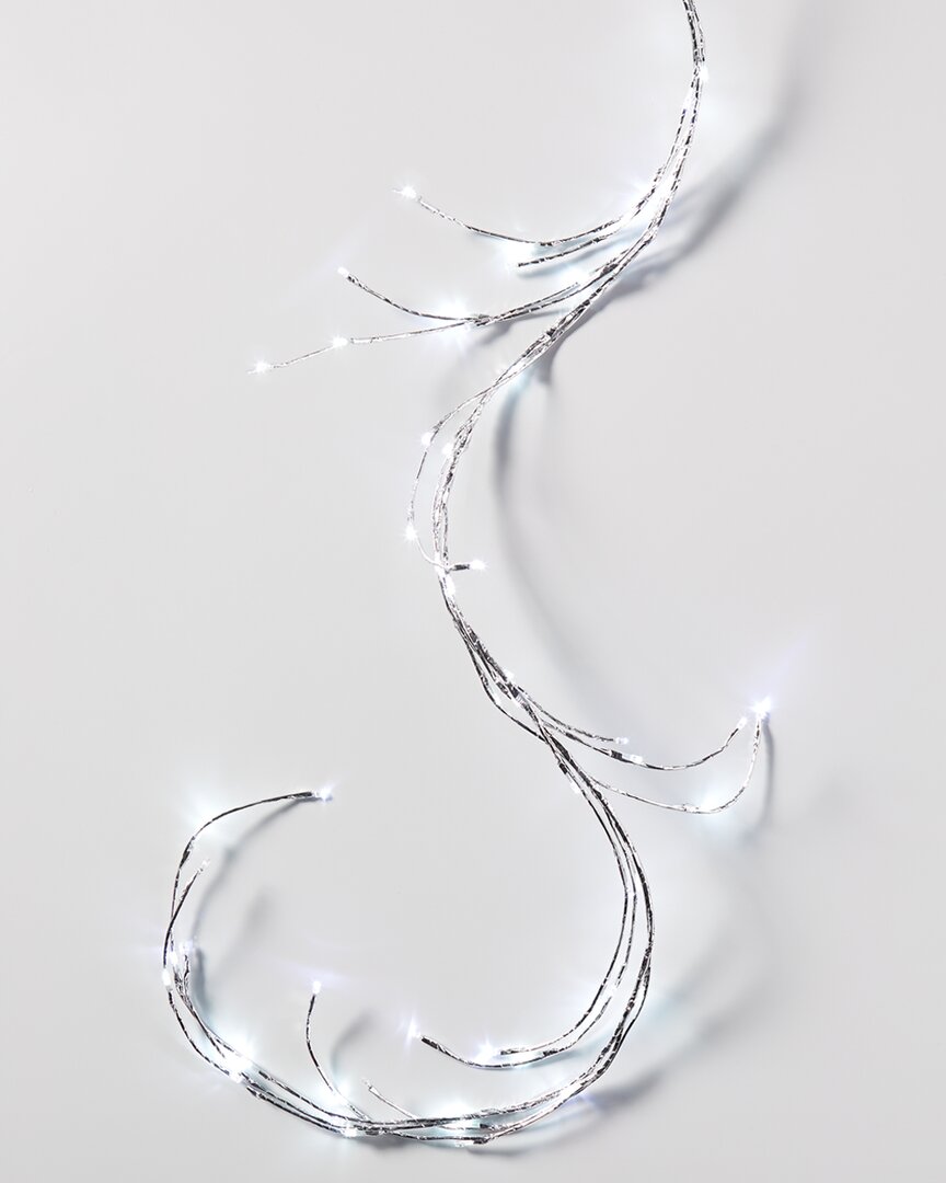 Kurt Adler 6ft Led Twinkle Silver Branch Garland
