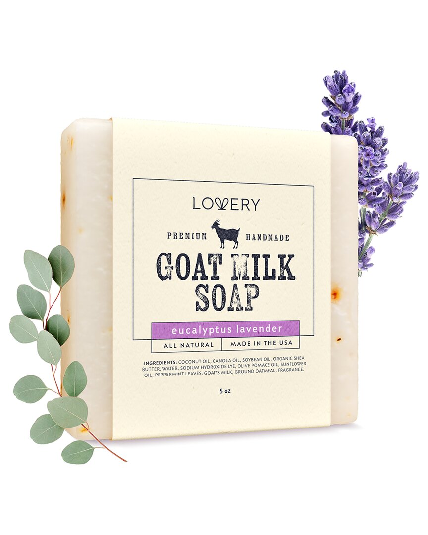 Lovery Eucalyptus Lavender Scented Handmade Goat Milk Soap Bar