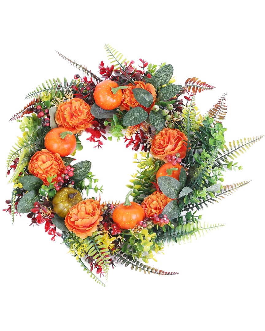 FRESH FAB FINDS FRESH FAB FINDS 17.71IN AUTUMN WREATH