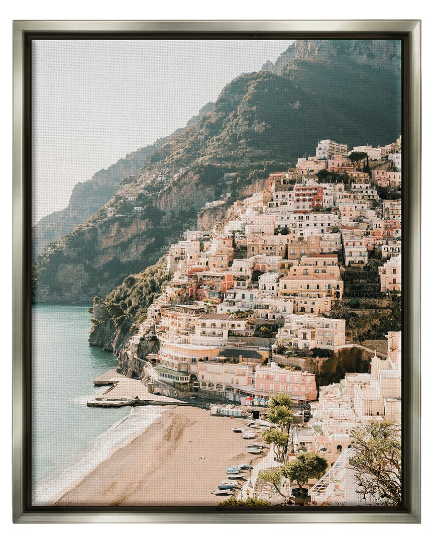 Stupell Cinque Terre Coastal Town Scenery Framed Floater Canvas Wall Art By Krista Broadway