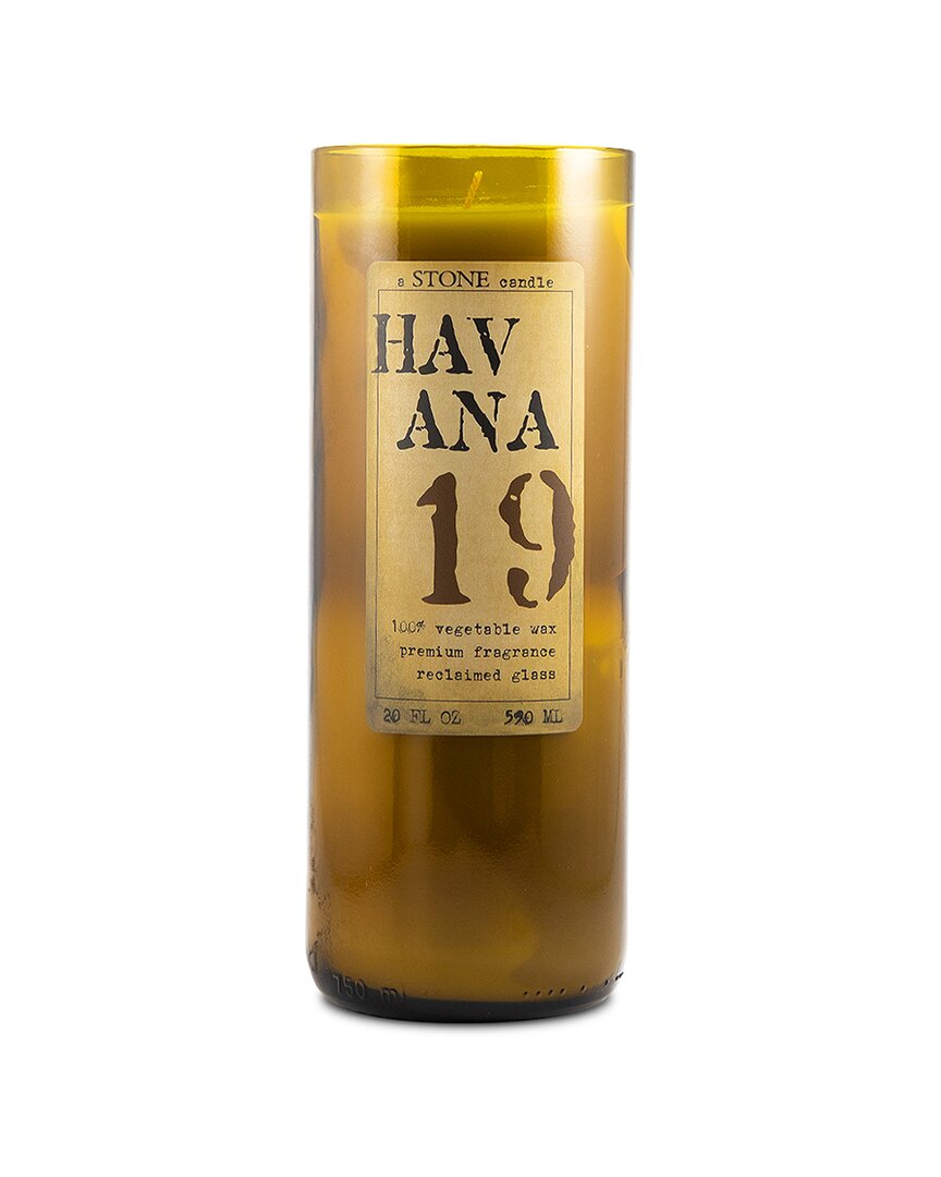 Stone Candles Handmade 20oz Everyday Reclaimed Bottle Candles - Havana In Green