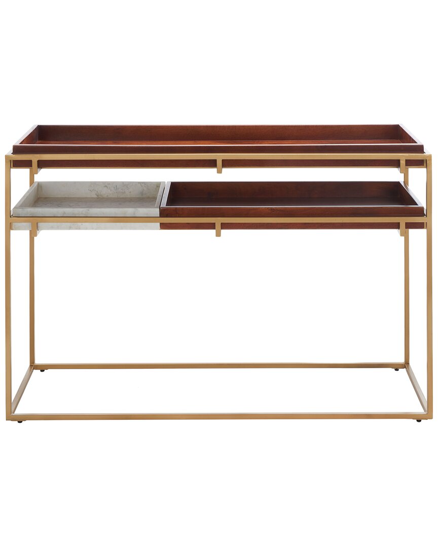 Safavieh Akari Marble Console Table In Brown