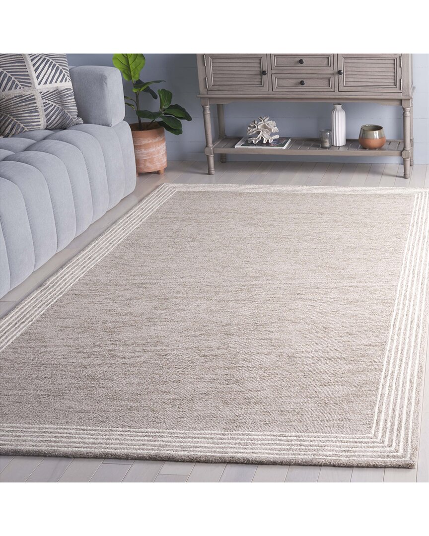 Safavieh Abstract Canvas Haze Hand-tufted Wool-blend Rug In Neutral