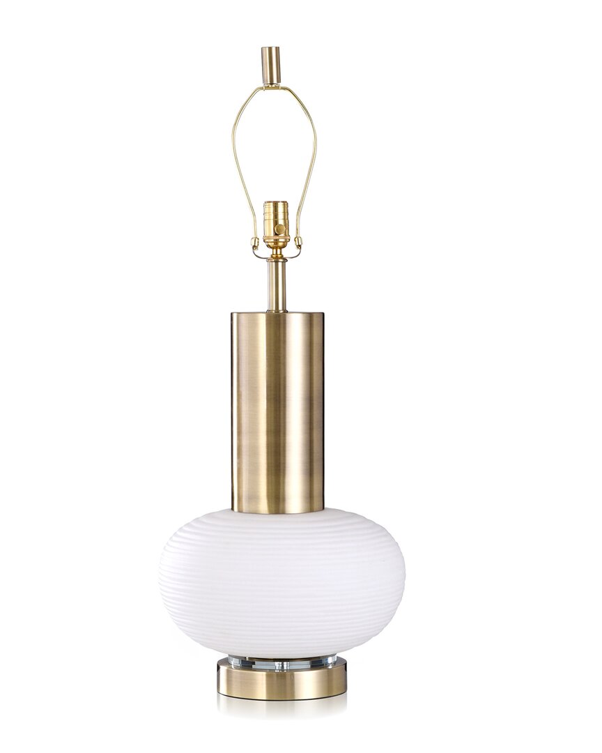 Harp & Finial Lighting Palmer Table Lamp In White