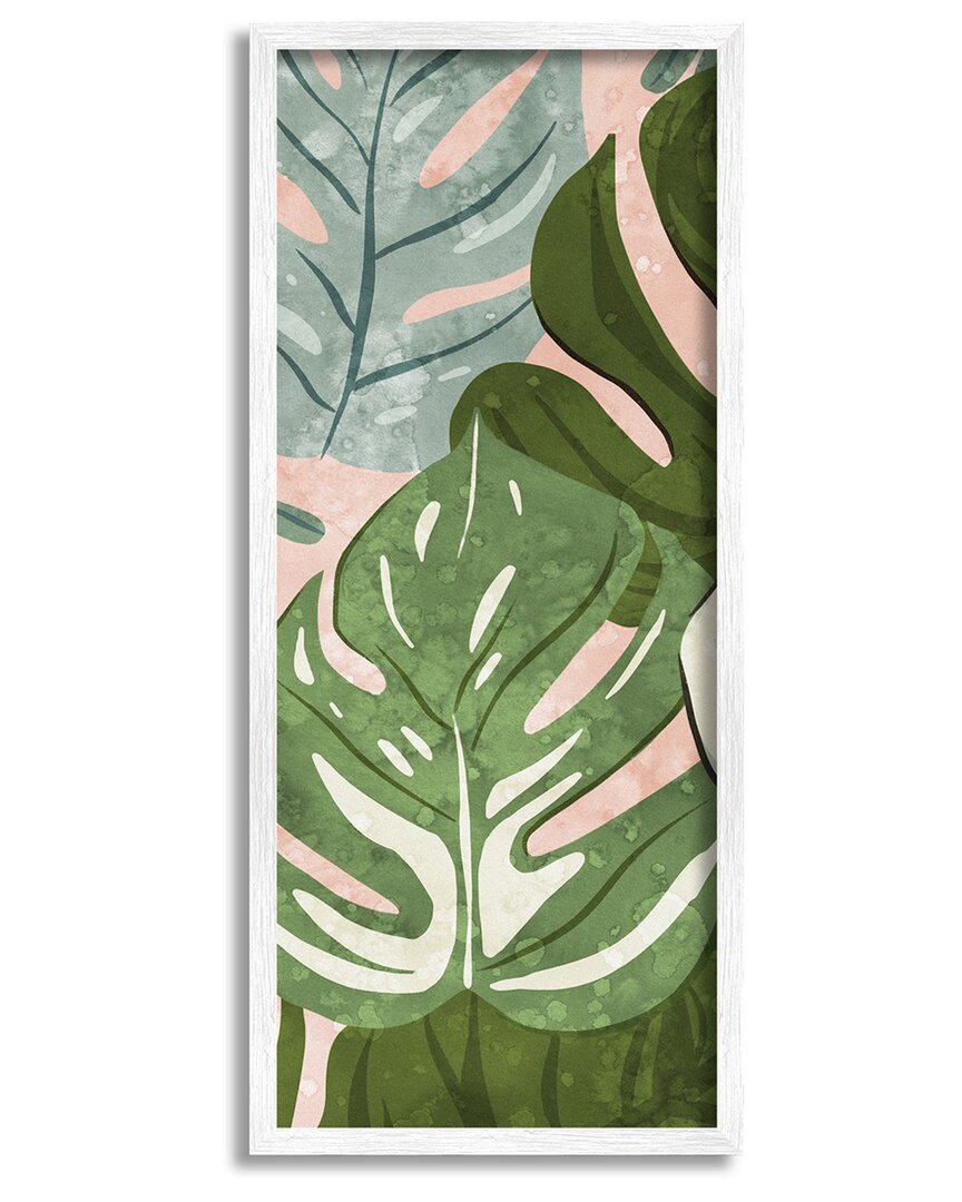 Shop Stupell Varied Monstera Leaf Pattern Framed Giclee Wall Art By Ziwei Li