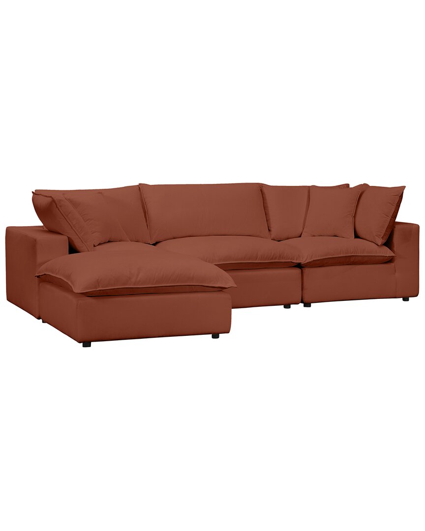 Tov Furniture Cali Modular 4pc Sectional In Red