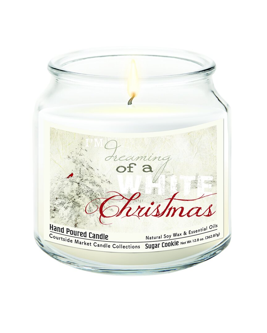 Courtside Market Wall Decor Courtside Market White Christmas Hand-poured Soy Wax Candle In Multi