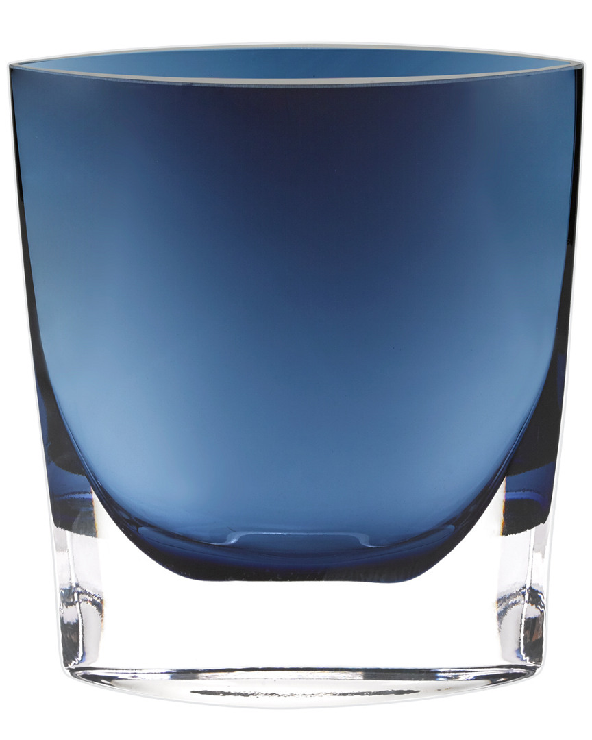 BADASH CRYSTAL BADASH CRYSTAL 8IN SAMANTHA MIDNIGHT BLUE GLASS VASE 