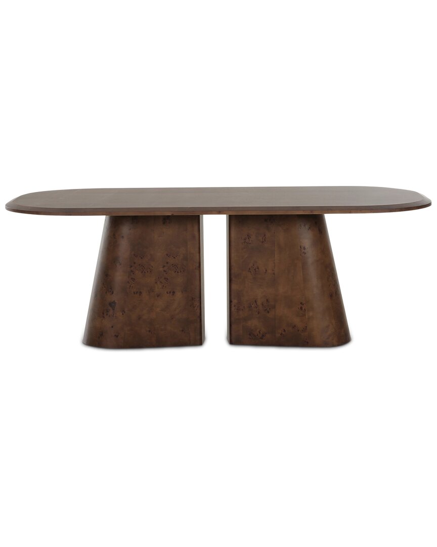 Tov Furniture Gladyss Brown Burl Oval 87 Dining Table